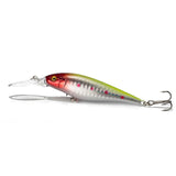 Sealurer floating fishing lure in 11cm length and red/silver/yellow decor on white background