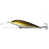 Sealurer floating fishing lure in 11cm length and brown/silver color on white background