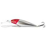 Sealurer floating fishing lure in 11cm length and red/white decor on white background